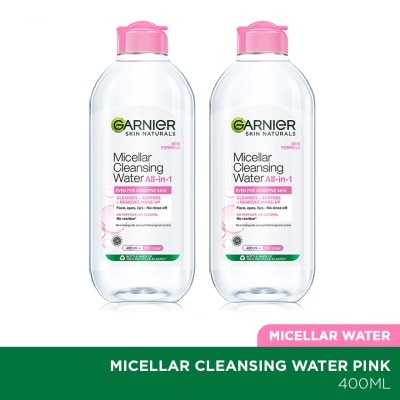 GARNIER Micellar Water Even For Sensitive Skin 400ml Twin Pack