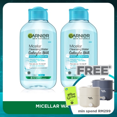 GARNIER Pure Active Micellar Cleansing Water 400ml Twin Pack