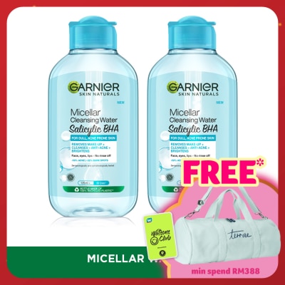 GARNIER Pure Active Micellar Cleansing Water 400ml Twin Pack