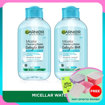 GARNIER Pure Active Micellar Cleansing Water 400ml Twin Pack