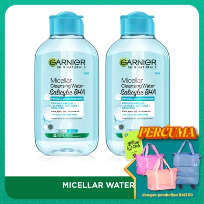 GARNIER Pure Active Micellar Cleansing Water 400ml Twin Pack