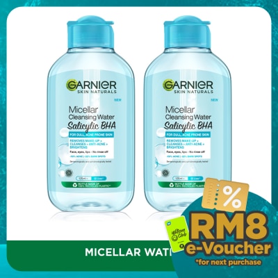GARNIER Pure Active Micellar Cleansing Water 400ml Twin Pack