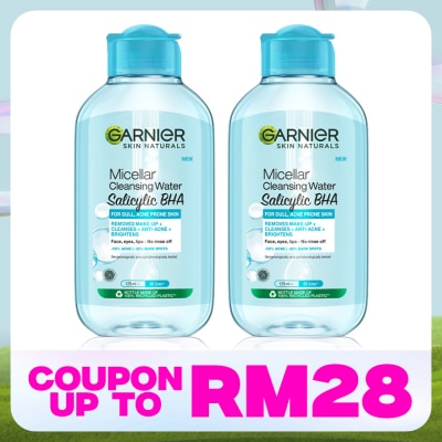 GARNIER Pure Active Micellar Cleansing Water 400ml Twin Pack