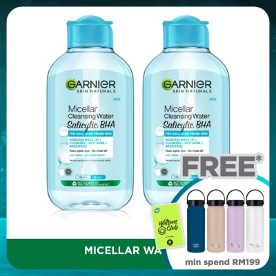 GARNIER Pure Active Micellar Cleansing Water 400ml Twin Pack