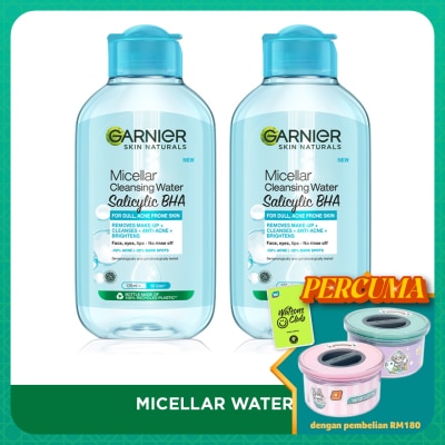 GARNIER Pure Active Micellar Cleansing Water 400ml Twin Pack