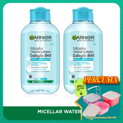 GARNIER - Pure Active Micellar Cleansing Water 400ml Twin Pack