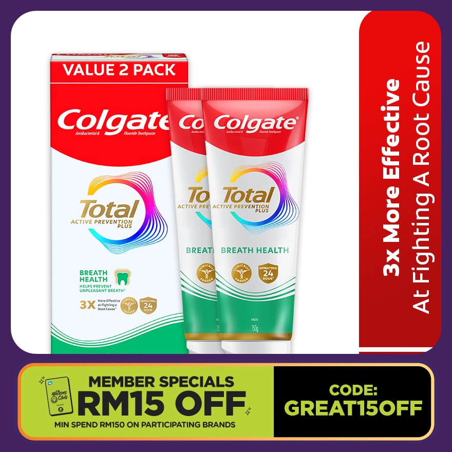 Colgate Total Breath Health Toothpaste 2x150g