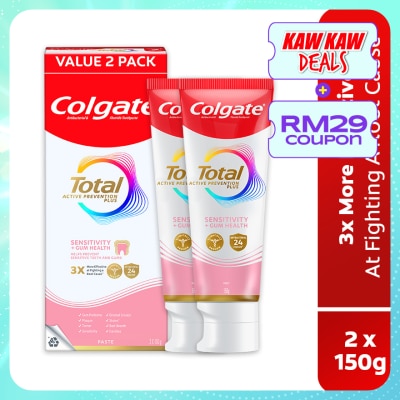 COLGATE Total Sensitivity & Gum Health Toothpaste 2x150g