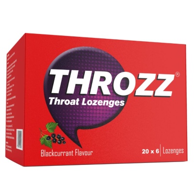 THROZZ - Throat Lozenges Black Current Flavour 6's