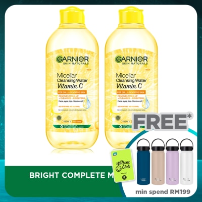 GARNIER Micellar Water Brightening 400ml Twin Pack