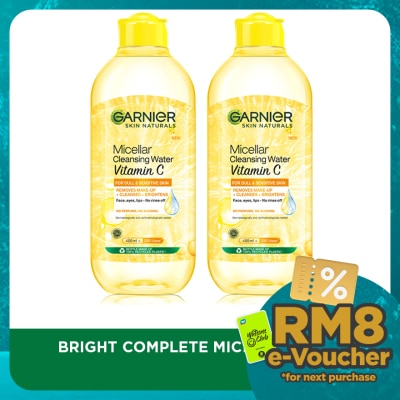 GARNIER Micellar Water Brightening 400ml Twin Pack