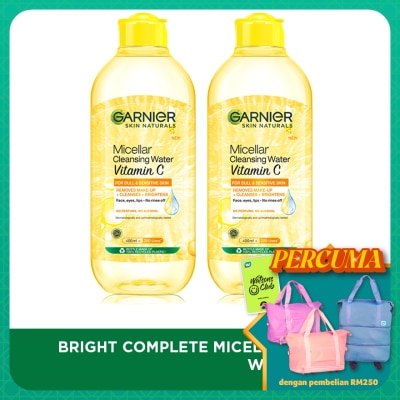 GARNIER Micellar Water Brightening 400ml Twin Pack