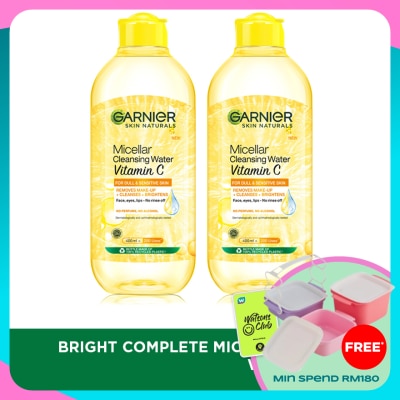 GARNIER Micellar Water Brightening 400ml Twin Pack
