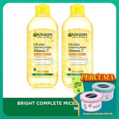 GARNIER Micellar Water Brightening 400ml Twin Pack