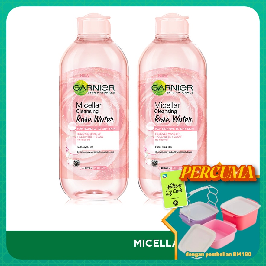 Micellar Water Rose 400ml Twin Pack