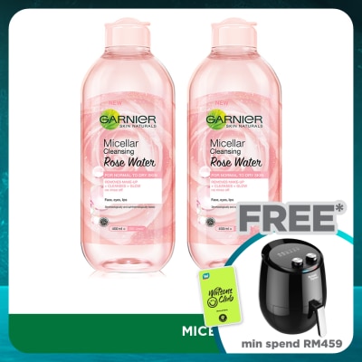 GARNIER Micellar Water Rose 400ml Twin Pack