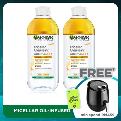 GARNIER Micellar Oil-Infused Cleansing Water 400ml Twin Pack
