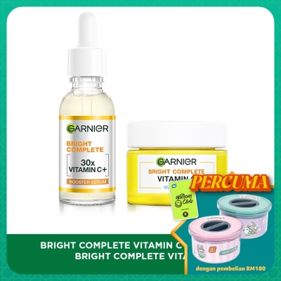 GARNIER Bright Complete Vitamin C Serum 30ml & Water Gel 50ml Set