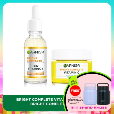 GARNIER - Bright Complete Vitamin C Serum 30ml & Water Gel 50ml Set
