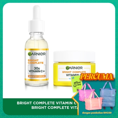 GARNIER Bright Complete Vitamin C Serum 30ml & Water Gel 50ml Set