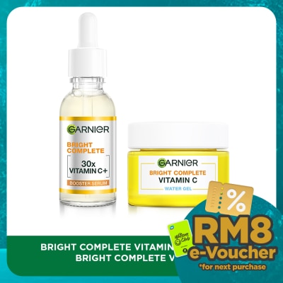 GARNIER Bright Complete Vitamin C Serum 30ml & Water Gel 50ml Set