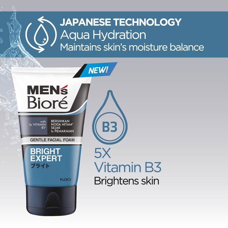 Men's Facial Foam Non Scrub Bright Expert 100g