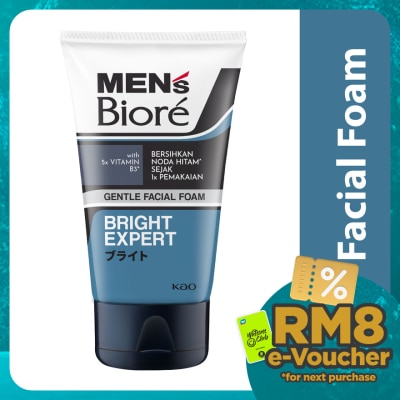 MEN'S BIORE Men's Facial Foam Non Scrub Bright Expert 100g