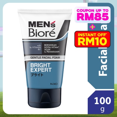 MEN'S BIORE Men's Facial Foam Non Scrub Bright Expert 100g