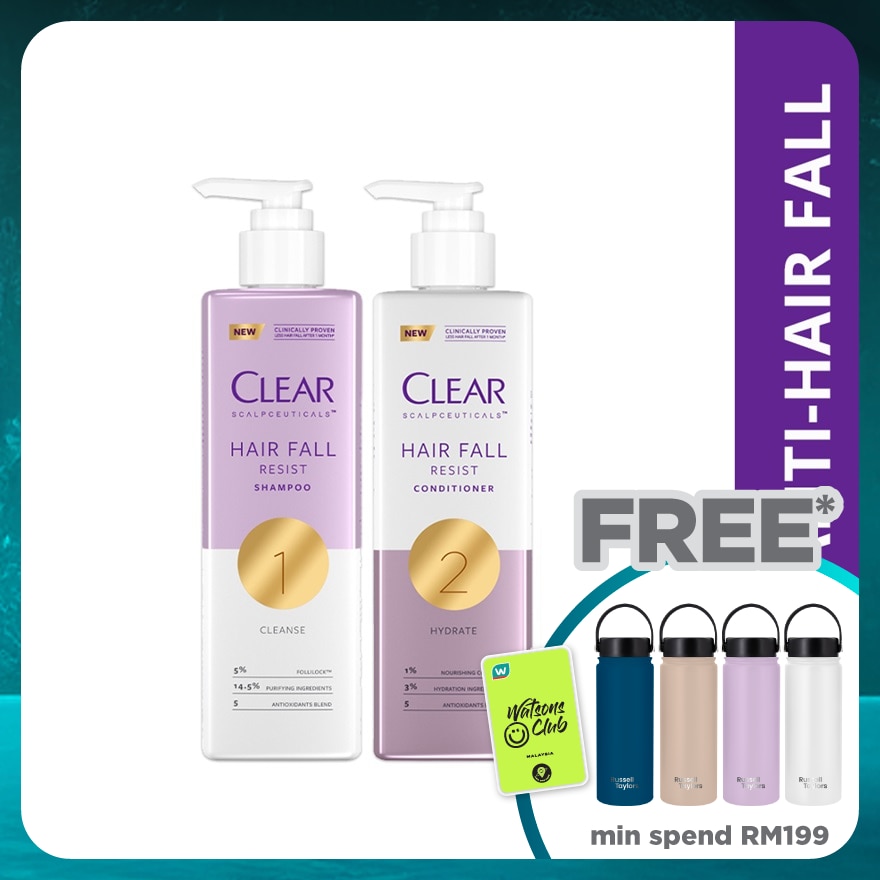 Scalpceuticals Hair Fall Resist Shampoo 300ml & Scalpceuticals Hair Fall Resist Conditioner 300ml