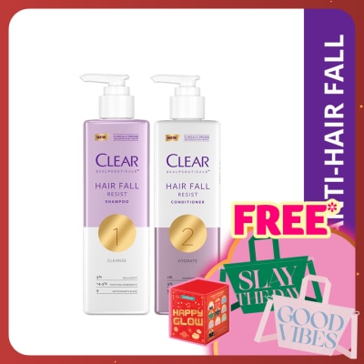 CLEAR Scalpceuticals Hair Fall Resist Shampoo 300ml & Scalpceuticals Hair Fall Resist Conditioner 300ml