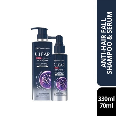 CLEAR MEN Scalp Pro Anti-Hairfall Fortifying Shampoo 300ml & Scalp Pro Anti-Hairfall Fortifying Serum 70ml