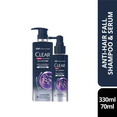 CLEAR MEN - Scalp Pro Anti-Hairfall Fortifying Shampoo 300ml & Scalp Pro Anti-Hairfall Fortifying Serum 70ml