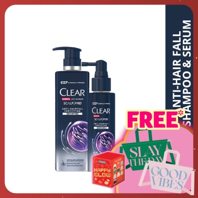 CLEAR MEN Scalp Pro Anti-Hairfall Fortifying Shampoo 300ml & Scalp Pro Anti-Hairfall Fortifying Serum 70ml