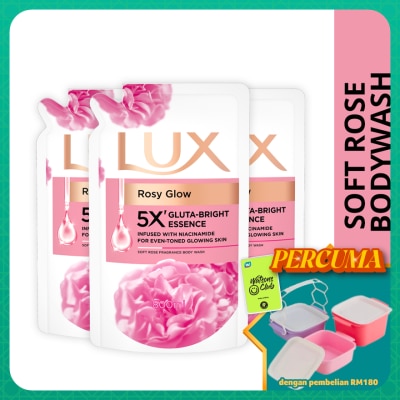 LUX - Rosy Glow Body Wash Refill 800ml X3