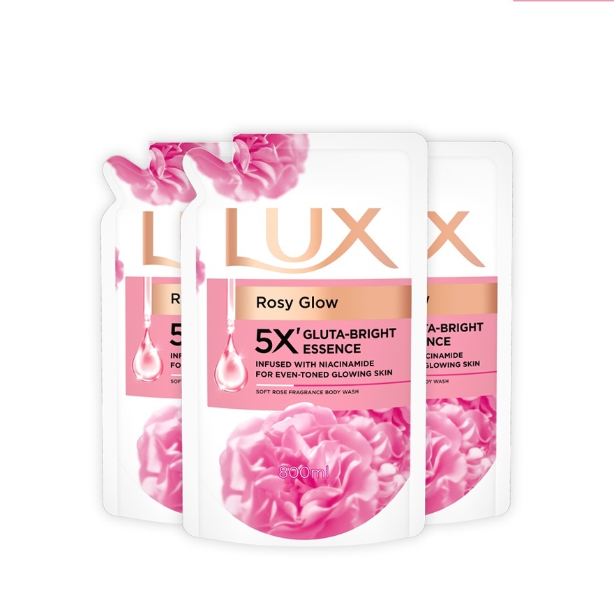 Rosy Glow Body Wash Refill 800ml X3