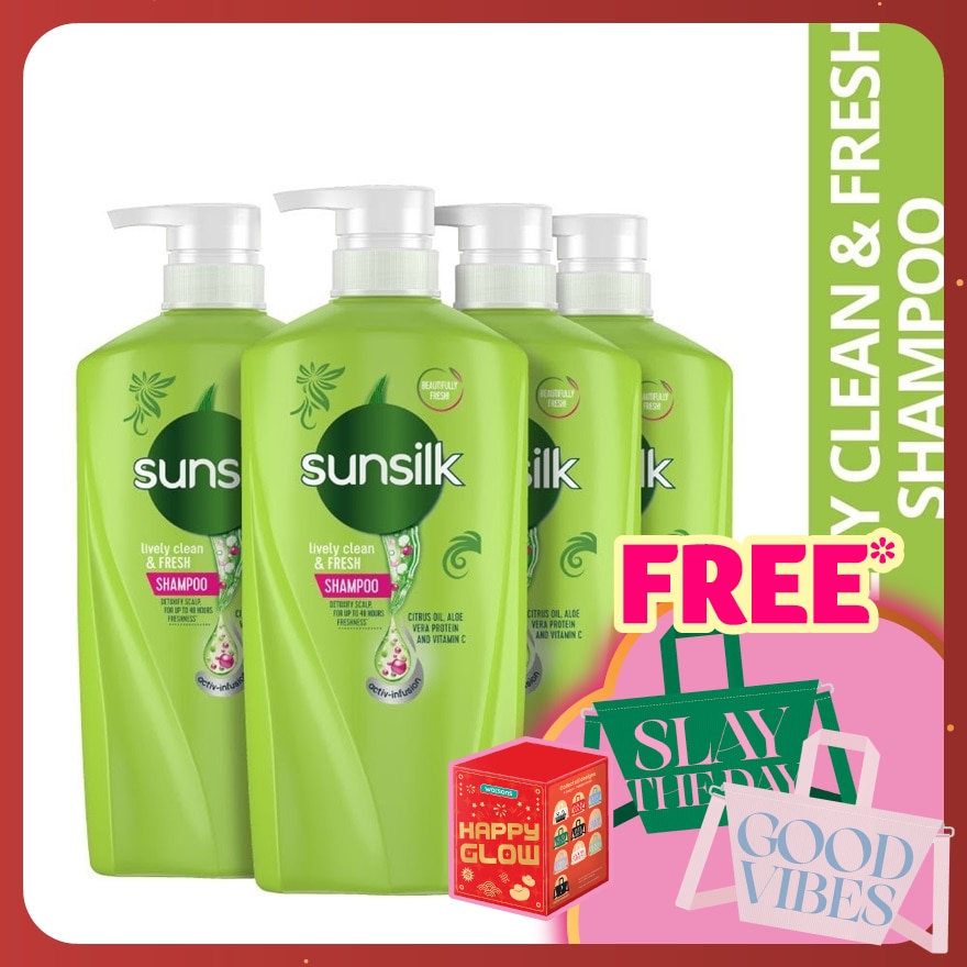 Lively Clean & Fresh Shampoo 625ml X4