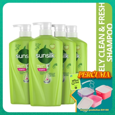 SUNSILK -  Lively Clean & Fresh Shampoo 625ml  X4