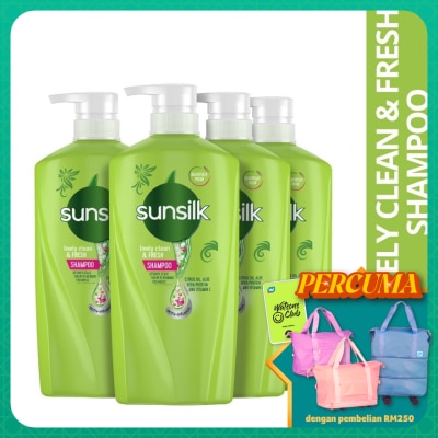 SUNSILK  Lively Clean & Fresh Shampoo 625ml  X4
