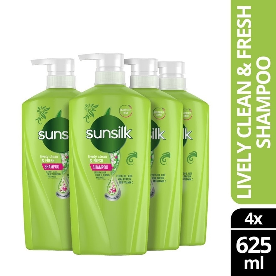 Lively Clean & Fresh Shampoo 625ml  X4