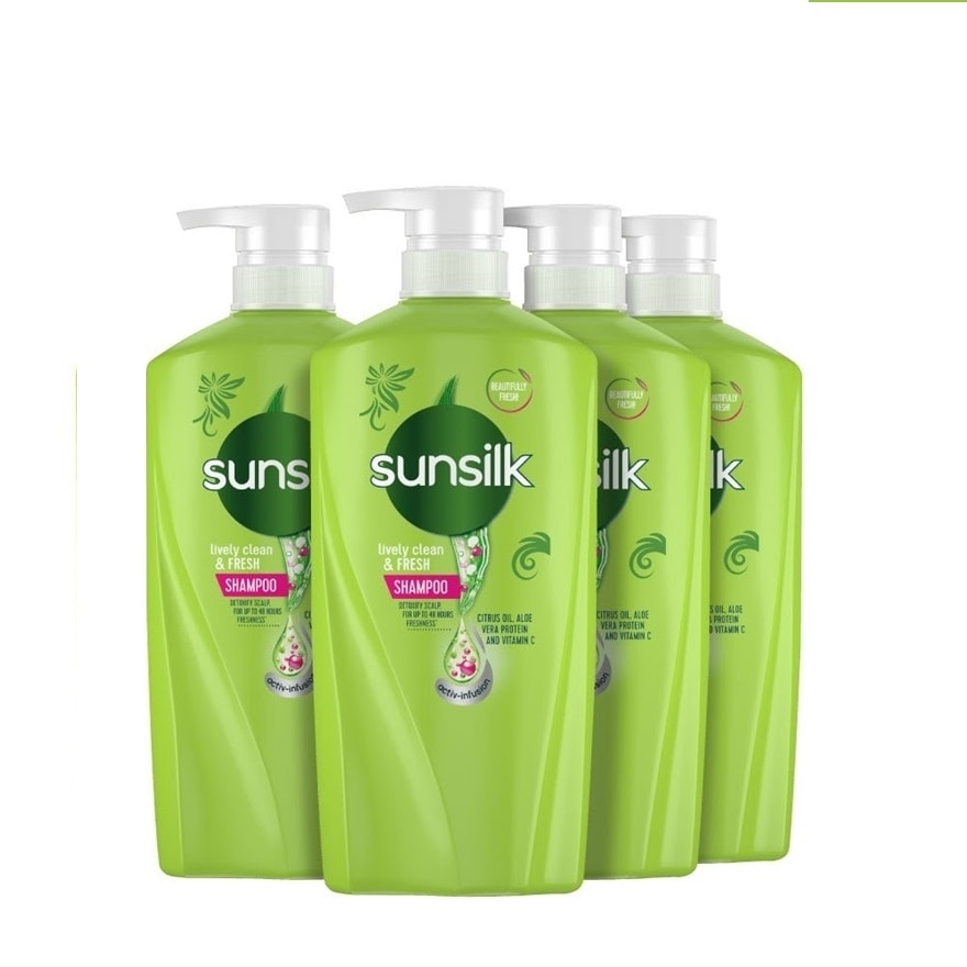 Lively Clean & Fresh Shampoo 625ml  X4