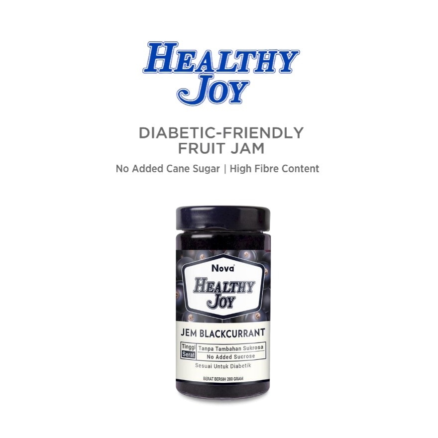 Healthy Joy Diabetic Friendly Blackcurrant Jam 1s