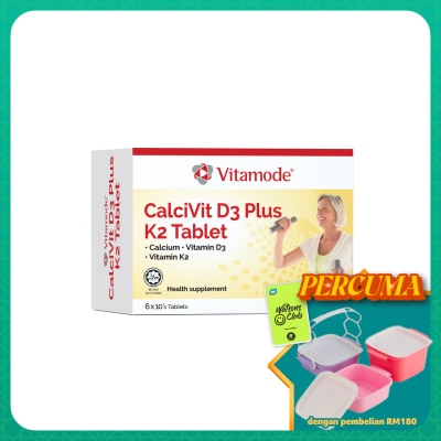 VITAMODE - CalciVit D3 Plus K2 Tablets 6 x 10's