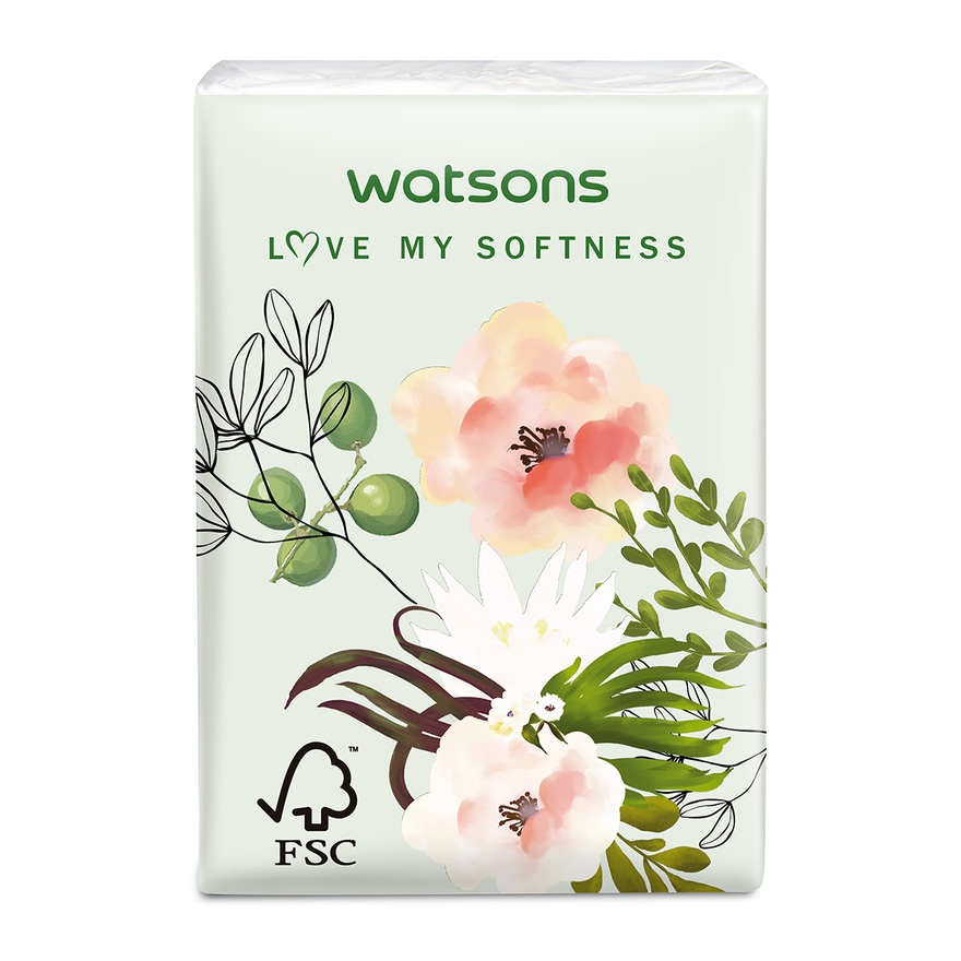 X-Flower Bamboo White Petit Hankies 3plyx8sx18