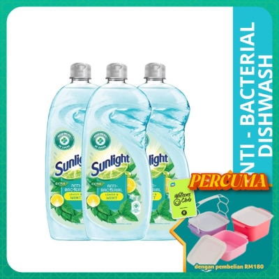 SUNLIGHT - Anti-Bacterial Dishwashing Liquid 800ml X3