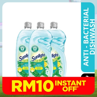 SUNLIGHT Anti-Bacterial Dishwashing Liquid 800ml X3