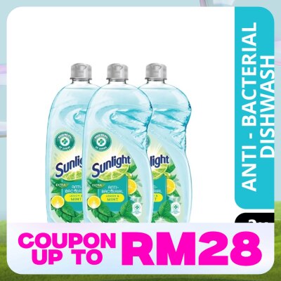 SUNLIGHT Anti-Bacterial Dishwashing Liquid 800ml X3