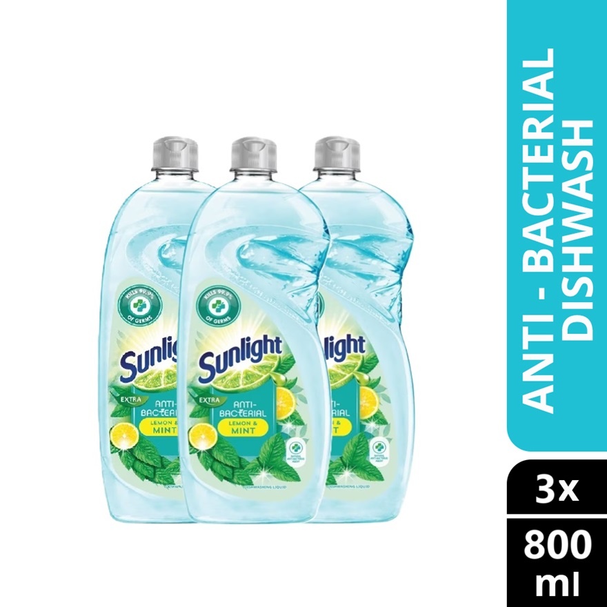 Anti-Bacterial Dishwashing Liquid 800ml X3