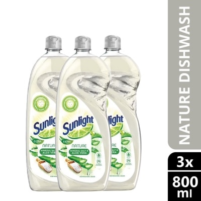 SUNLIGHT Nature Dishwashing Liquid 800ML X3