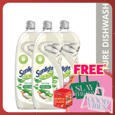 SUNLIGHT Nature Dishwashing Liquid 800ML X3
