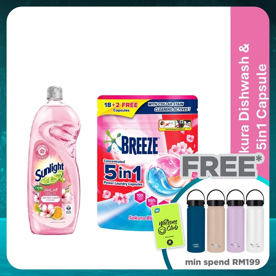 Sakura Fresh with Japanese Sakura and Orange 800ML +5In1 Sakura cap 210g 18+2s